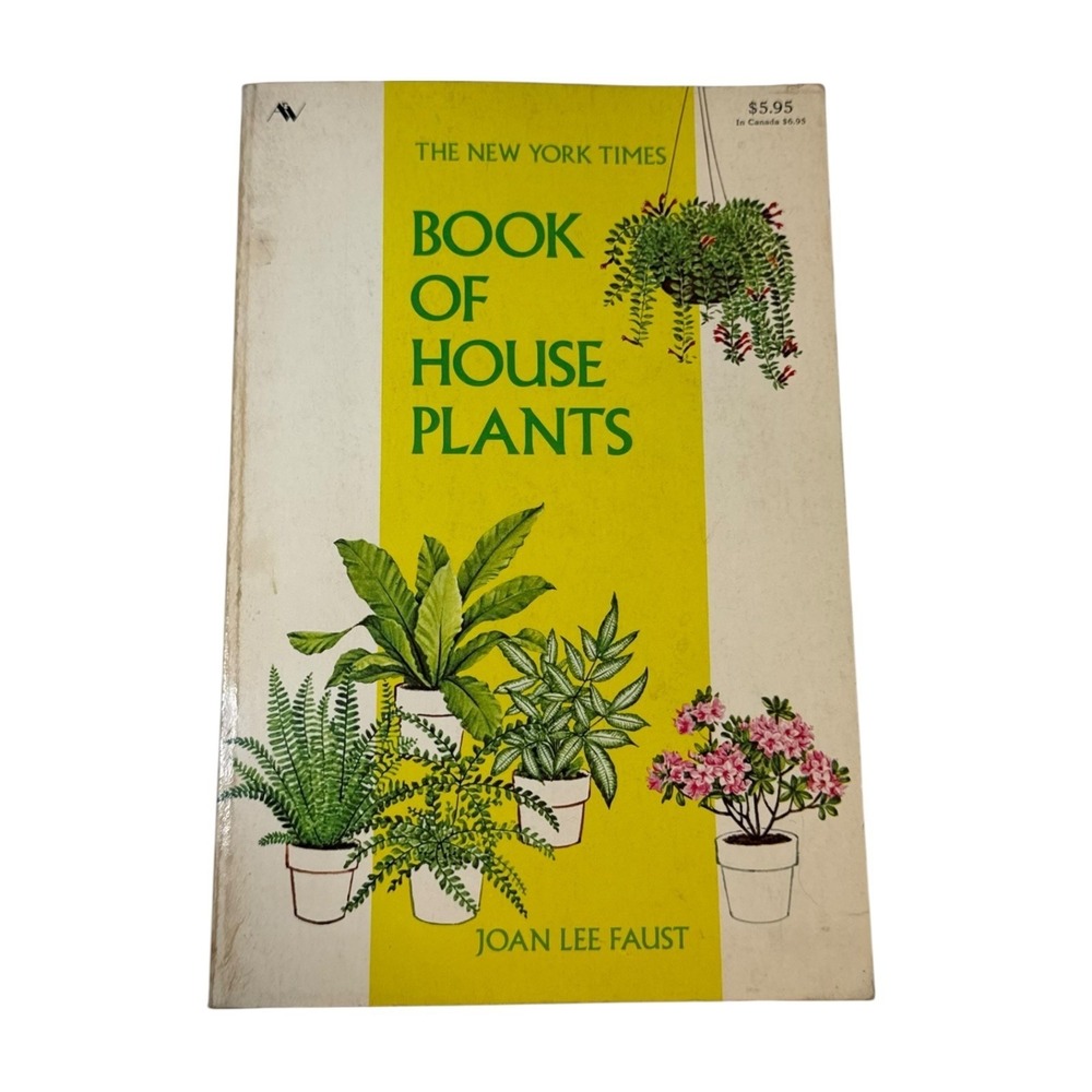 VTG New York Times Book of House Plants Joan Lee Faust 1973 Vintage‎ Paperback